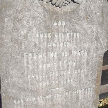 JONGH Francina, de nee STEYN -1905