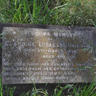 JOHNSON Claudine Eveleen -1926