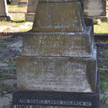 JOHNSTONE Margaret Alice 1889-1918 :: JOHNSTONE James Russell Clarke -1917 :: JOHNSTONE James Russell 1865-1927 