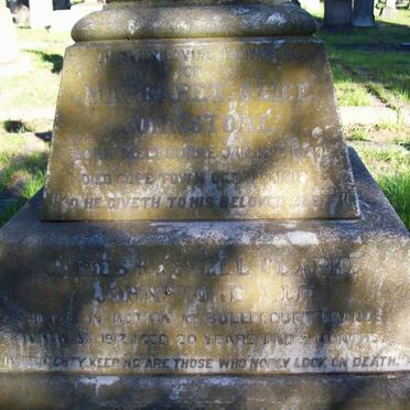 JOHNSTONE Margaret Alice 1889-1919 :: JOHNSTONE Charles Russell Clark -1917