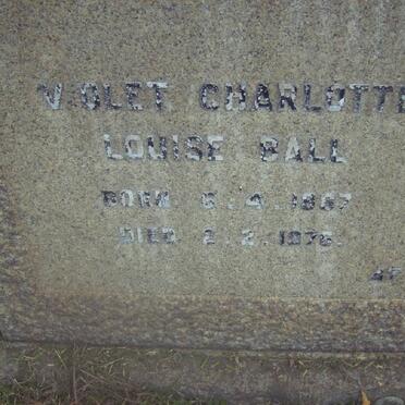 JOHN Violet Charlotte Louise nee BALL 1907-1976