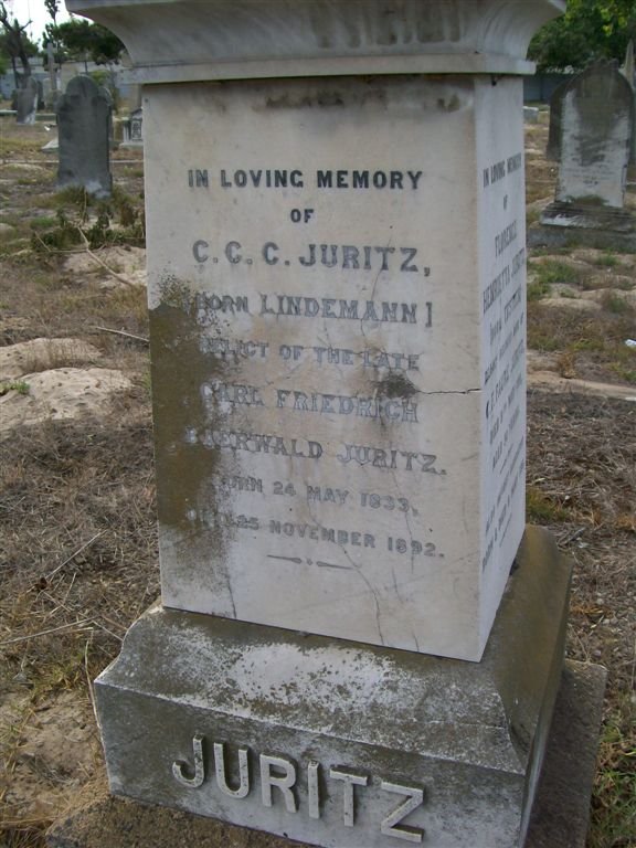 JURITZ C.C.C. nee LINDEMANN 1833-1892