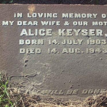 KEYSER Alice 1903-1943