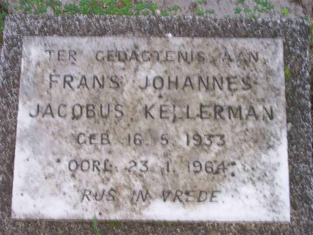 KELLERMAN Frans Johannes Jacobus 1933-1964