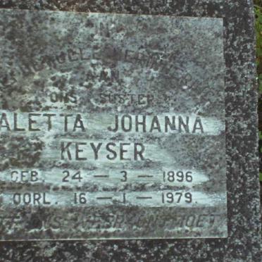 KEYSER Aletta Johanna 1896-1979