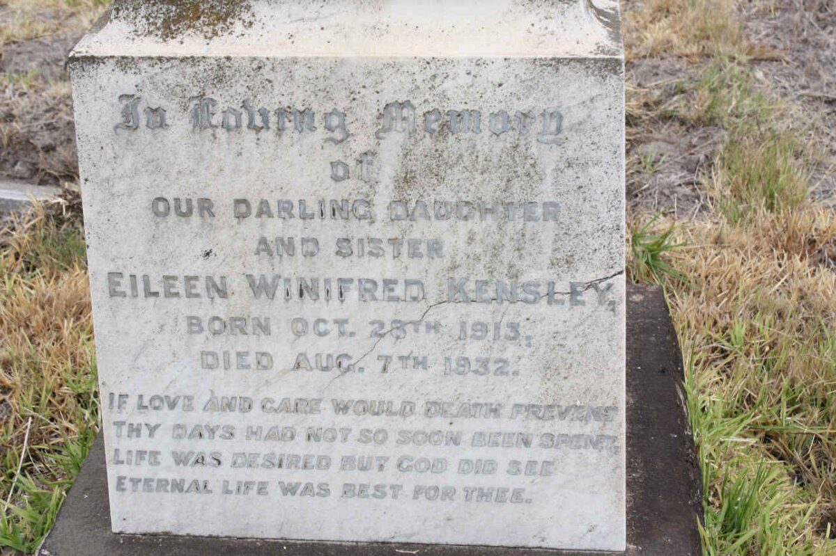 KENSLEY Eileen Winifred 1913-1932