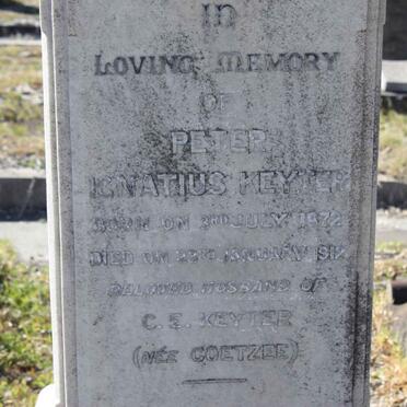 KEYTER Peter Ignatius 1872-1912