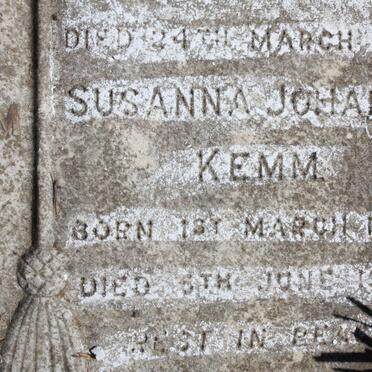 KEMM Susanna Johanna 1892-1967