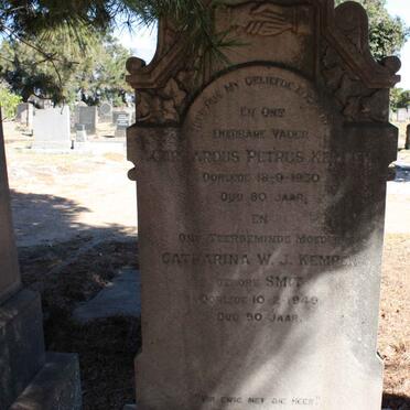 KEMPEN Gerhardus Petrus -1930 &amp; Catharina W.J. SMIT -194