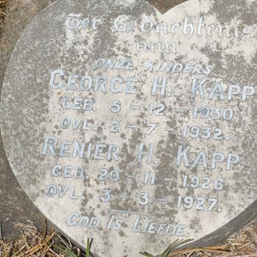 KAPP George H. 1930-1932 :: KAPP Renier H. -1926-1927