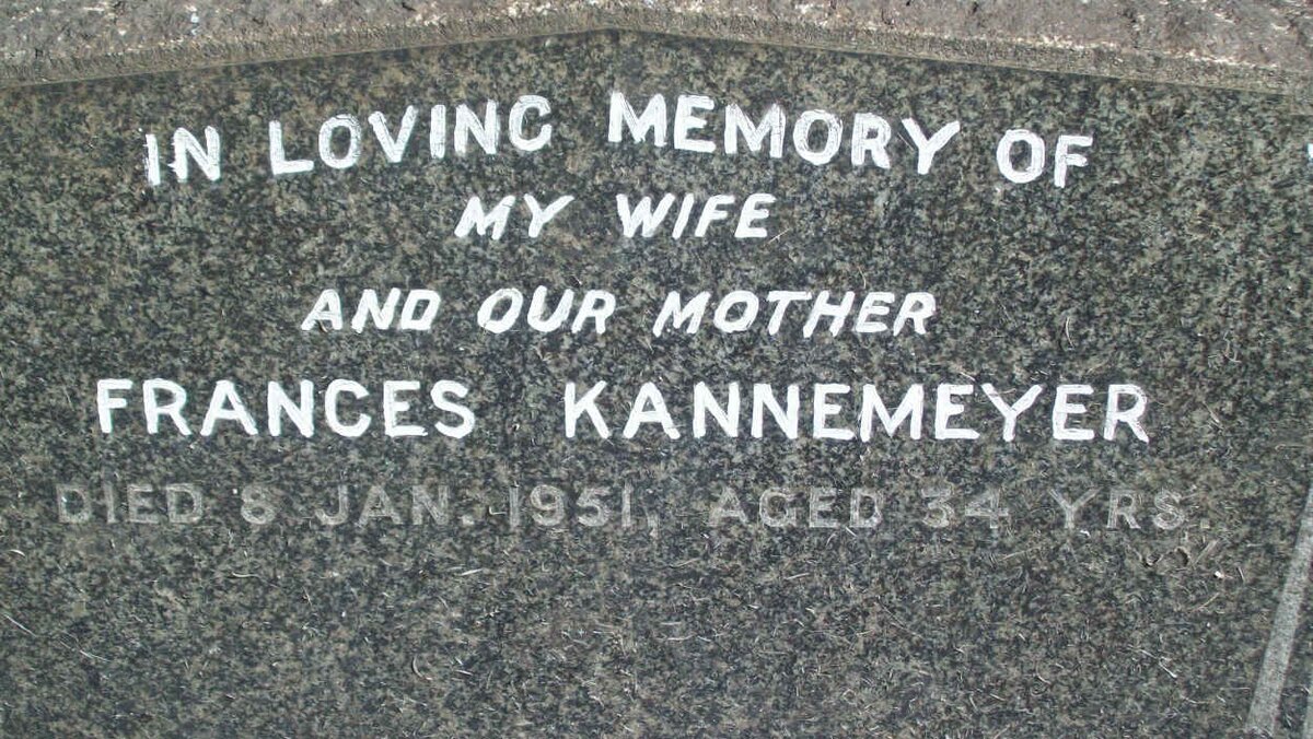 KANNEMEYER Frances -1951 