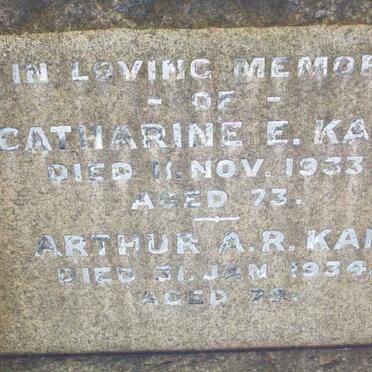 KAIN Arthur A.R. -1934 &amp; Catherine E. -1933