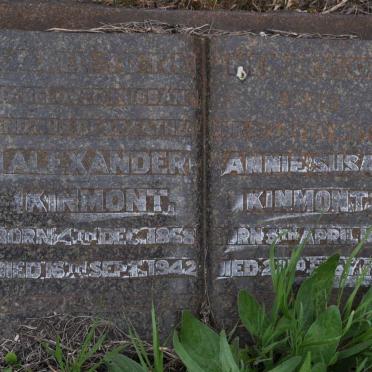 KINMONT Alexander 1868-1942 &amp; Annie Susan 1874-19??
