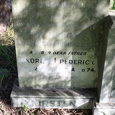 KIRSTEN Andrew Frederick -19?? &amp; Annie Margaret -1951