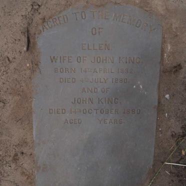 KING John -1880 &amp; Ellen 1832-1880