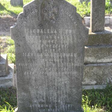 KIRBY Magdalena nee VAN HARTE -1894