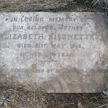 KIESWETTER Elizabeth -1916