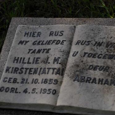 KIRSTEN Hillie J.M. 1859-1950