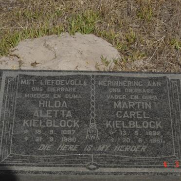 KIELBLOCK Martin Carel 1882-1951 &amp; Hilda Aletta 1887-1980