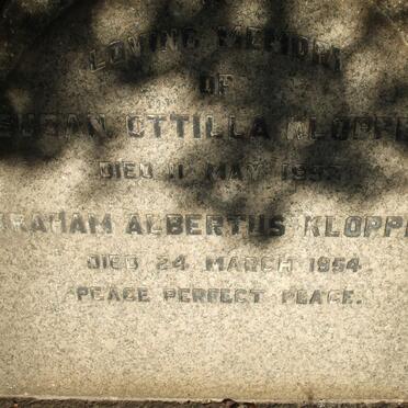 KLOPPERS Abraham Albertus -1954 &amp; Susan Ottilla -1953