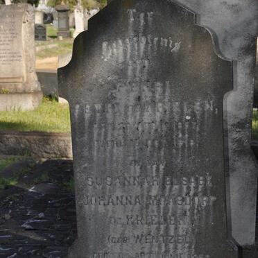 KRIELEN Henri Petri, de 1857-1918 &amp; Susannah Elsabe Johanna Maasdorp WENTZEL 1858-1938