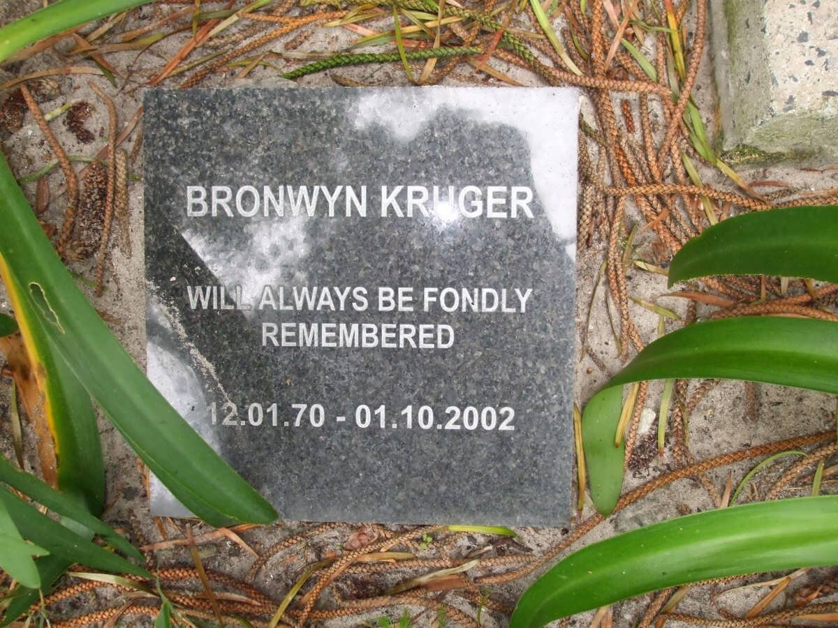 KRUGER Bronwyn 1970-2002