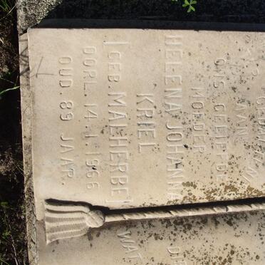 KRIEL Helena Johanna nee MALHERBE -1966