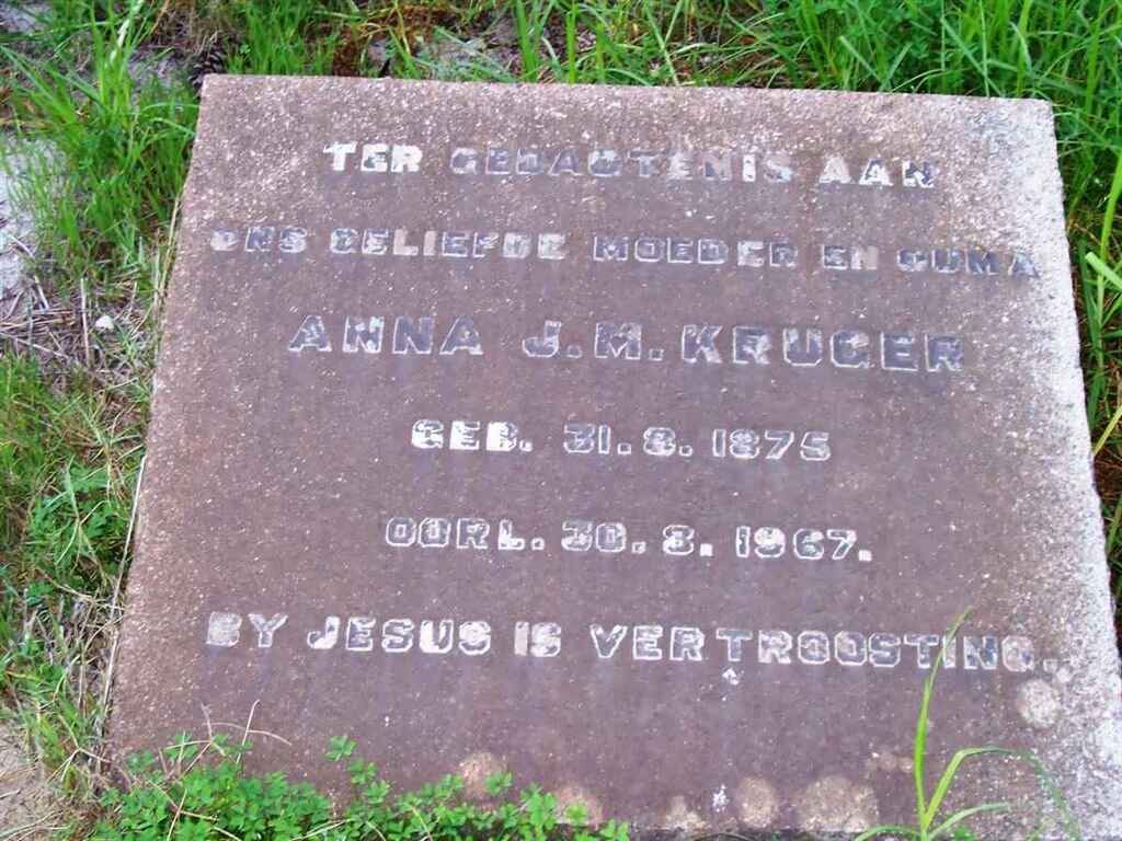 KRUGER Anna J.M. 1875-1967