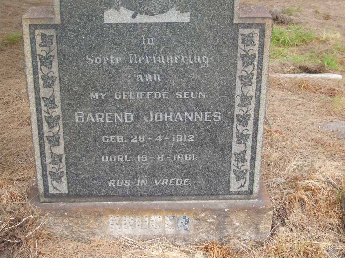KRUGER Barend Johannes 1912-1961