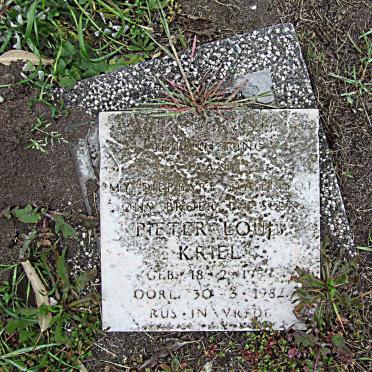 KRIEL Pieter Louis 1959-1982
