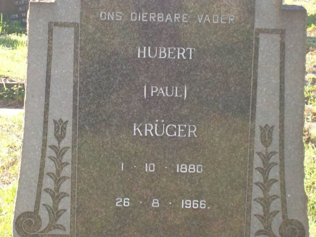 KRÜGER Hubert Paul 1880-1966