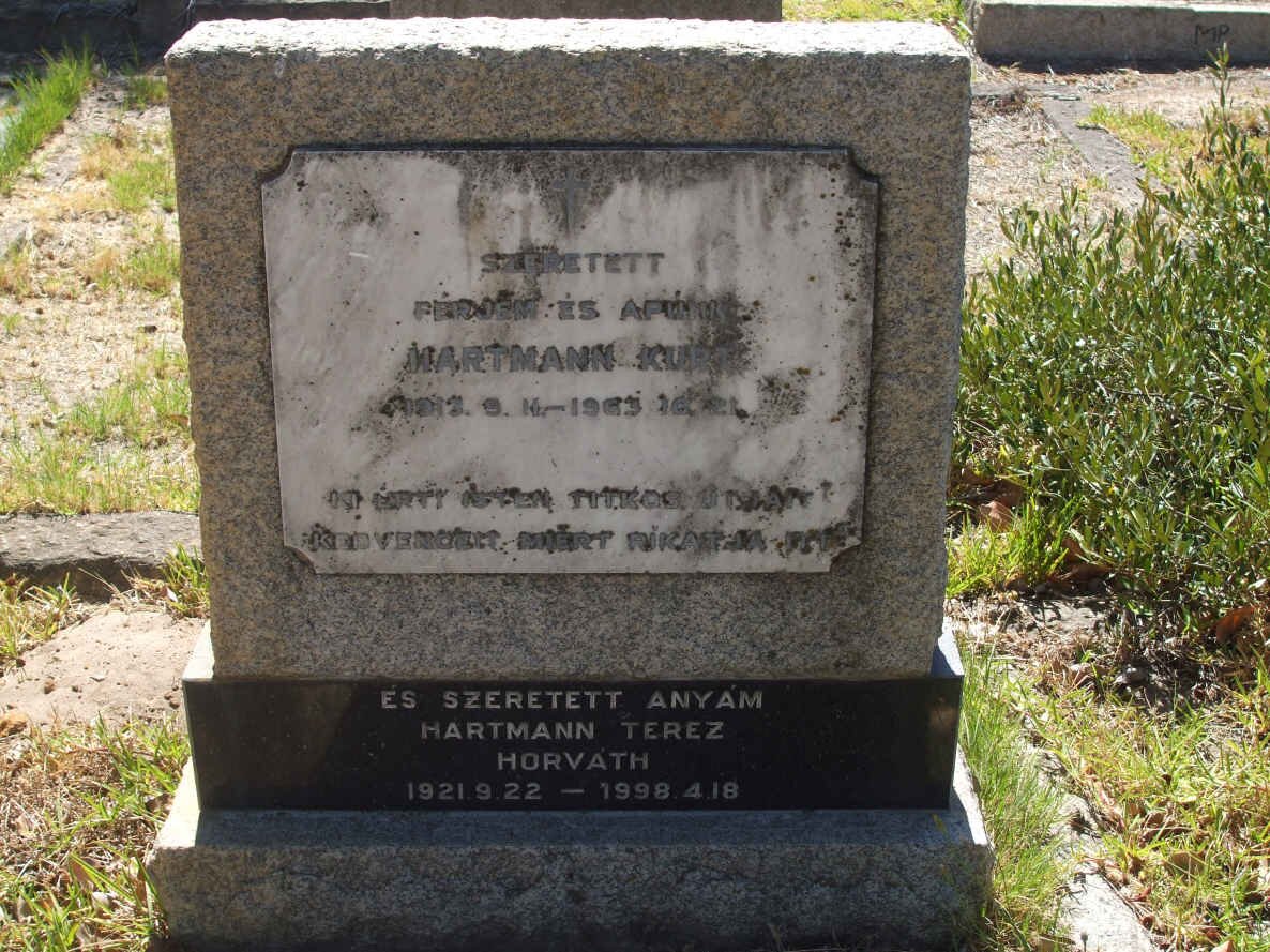 KURT Hartmann 1913-1963 :: HORVATH Hartmann Terez 1921-1998