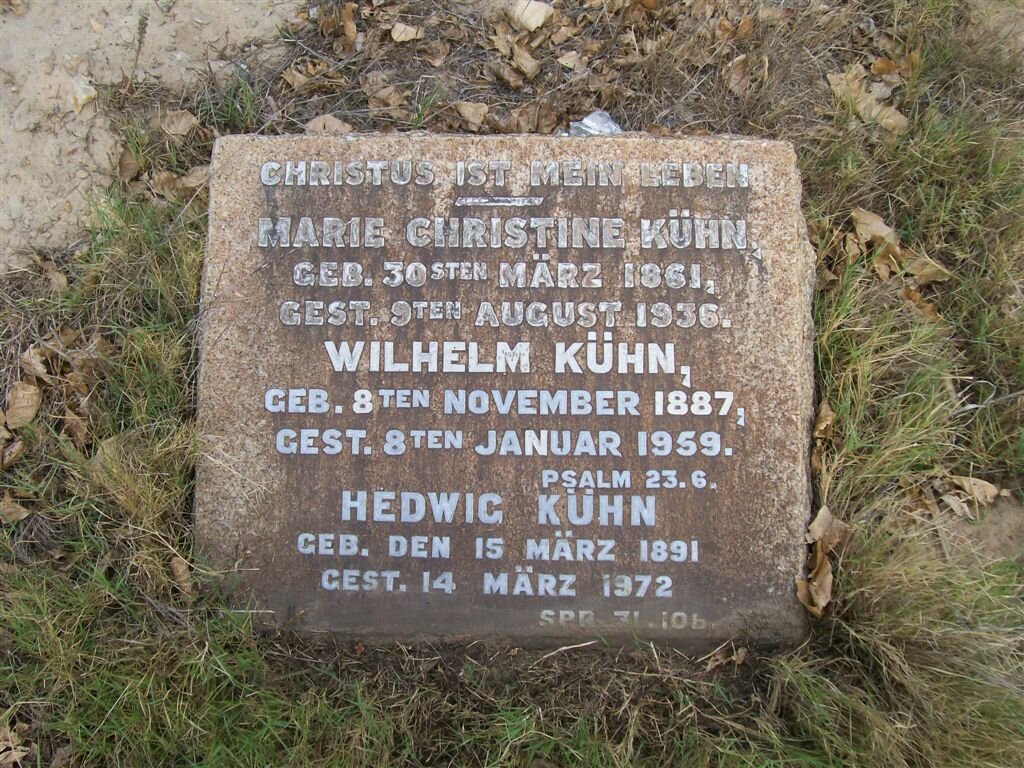 KUHN Wilhelm 1887-1959 :: KUHN Marie Christine 1861-1936 :: KUHN Hedwig 1891-1972