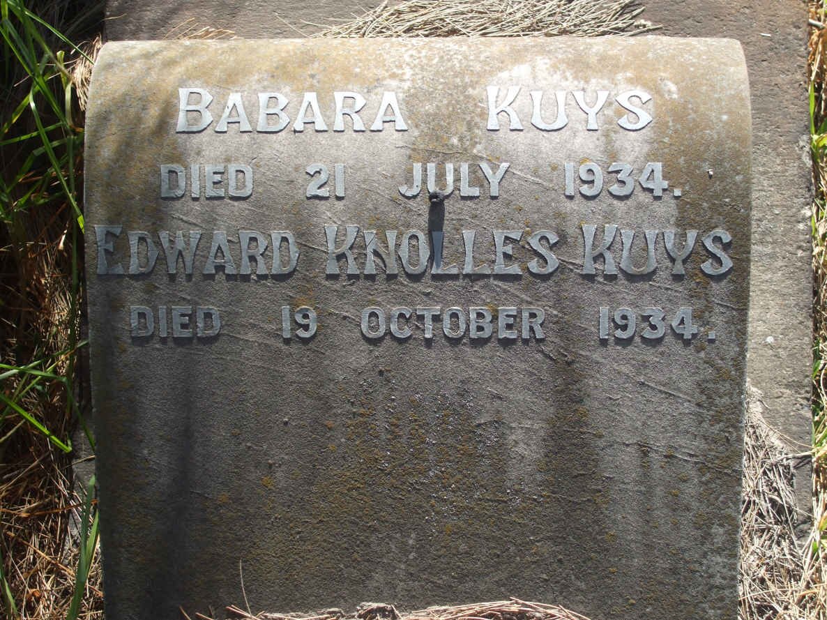 KUYS Edward Knolles -1937 &amp; Babara -1934