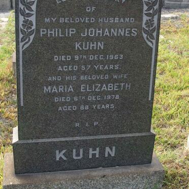 KUHN Philip Johannes -1963 &amp; Maria Elizabeth -1978