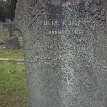 KUNERT Julia nee LOCKE 1878-1905
