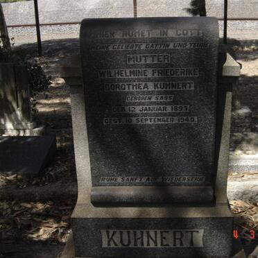 KUHNERT Wilhelmine Friederike Dorothea nee SASS 1893-1940