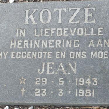 KOTZÉ Jean 1943-1981
