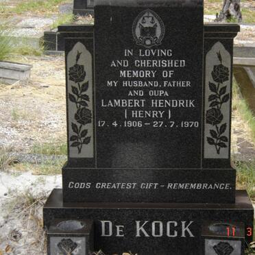 KOCK Lambert Hendrik, de 1906-1970