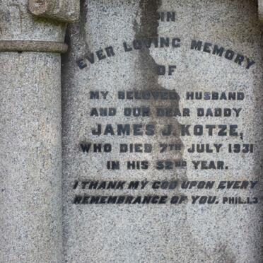 KOTZE James J. -1931