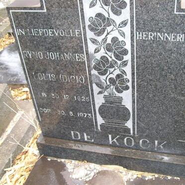 KOCK Ryno Johannes Louis, de 1925-1973