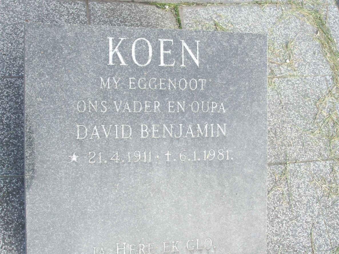 KOEN David Benjamin 1911-1981