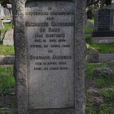 KOCK Sybrand Jacobus, de 1868-1948 &amp; Elizabeth Catherina MOSTERT 1869-1925