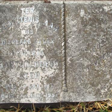 KOEN Hendrik Bartholomeus 1871-1957