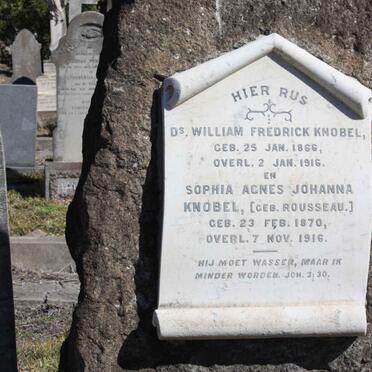 KNOBEL William Fredrick 1866-1916 &amp; Sophia Agnes Johanna ROUSSEAU 1870-1916