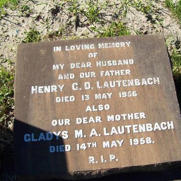 LAUTENBACH Henry G.D. -1956 &amp; Gladys M.A. -1958