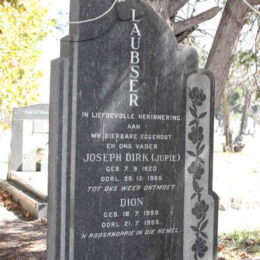 LAUBSER Joseph Dirk 1920-1965 :: LAUBSER Dion 1955-1955