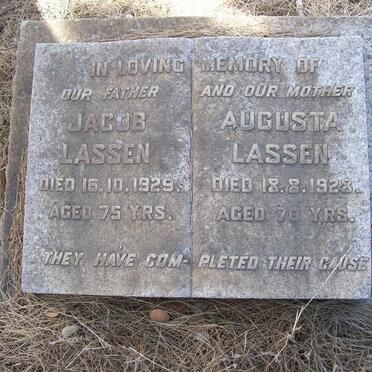 LASSEN Jacob -1929 &amp; Augusta -1928