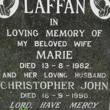 LAFFAN Christopher John -1990 &amp; Marie -1982