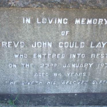 LAYTON John Gould -1937